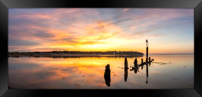 Bembridge Inlet Sunset Framed Print by Barry Maytum