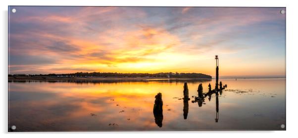 Bembridge Inlet Sunset Acrylic by Barry Maytum