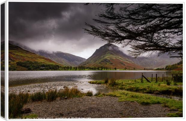 Buttermere with Fleetwith pike in the lake district 50 Canvas Print by PHILIP CHALK