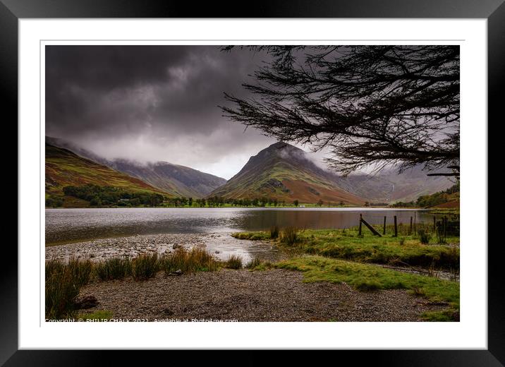Buttermere with Fleetwith pike in the lake district 50 Framed Mounted Print by PHILIP CHALK