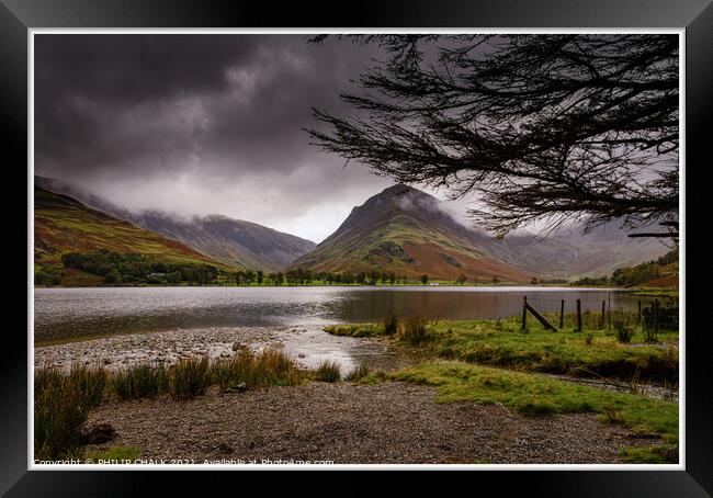 Buttermere with Fleetwith pike in the lake district 50 Framed Print by PHILIP CHALK