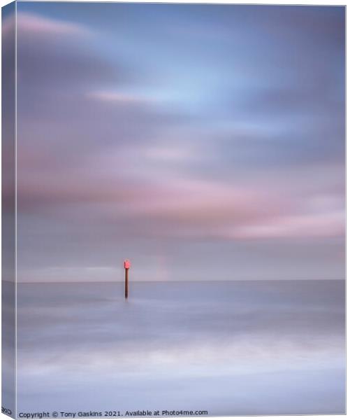 High Tide, Anderby Creek, Lincolnshire Canvas Print by Tony Gaskins