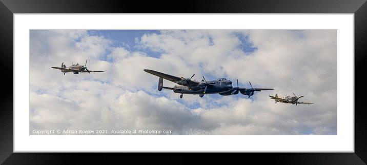 Battle of Britain Memorial Flypast Framed Mounted Print by Adrian Rowley