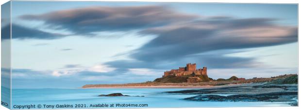 Approaching Storm, Bamburgh Castle  Canvas Print by Tony Gaskins