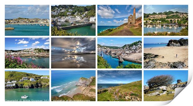 Cornwall views through the seasons Print by Rosie Spooner