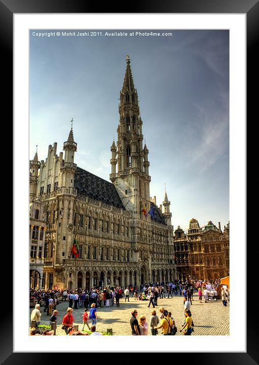 Grand Place Framed Mounted Print by Mohit Joshi