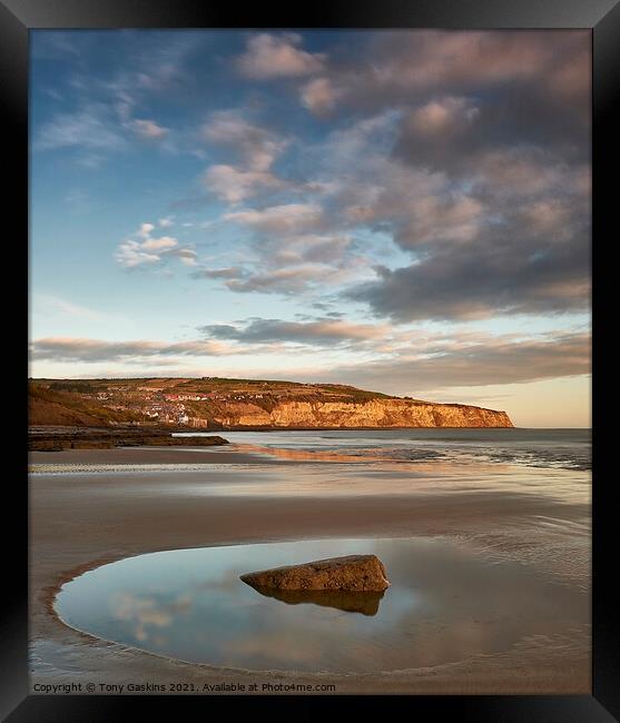 Morning Light, Robin Hood's Bay Framed Print by Tony Gaskins