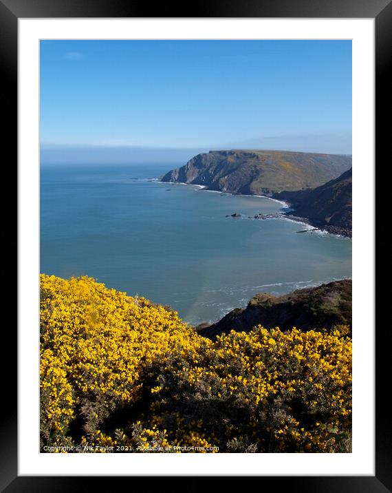 North Devon Coast Framed Mounted Print by Nik Taylor