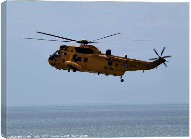 RAF Air Sea rescue helicopter Canvas Print by Nik Taylor