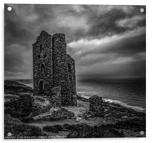 Majestic Ruins of Wheal Coates Acrylic by Ian Stone
