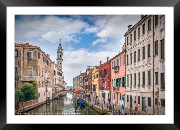 A Sunday Morning in Venice Framed Mounted Print by Viv Thompson