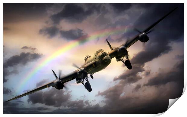 Lancaster Passing Storm Print by J Biggadike