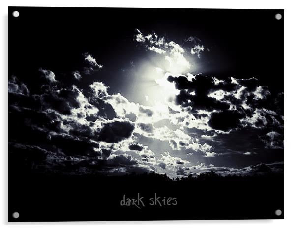 dark skies Acrylic by Heather Newton