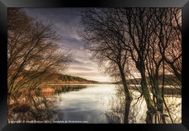  Broomhead Reservoir Sunday Morning Framed Print by Angie Morton