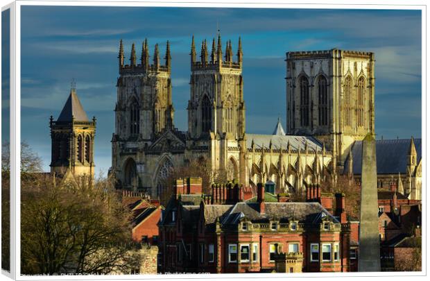 York minster from the bar walls 55 Canvas Print by PHILIP CHALK