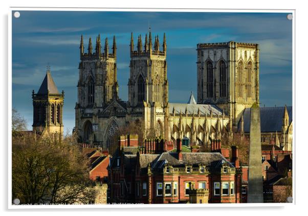 York minster from the bar walls 55 Acrylic by PHILIP CHALK