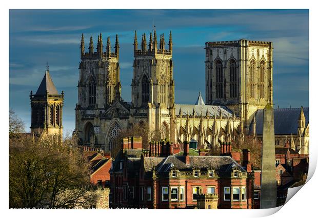 York minster from the bar walls 55 Print by PHILIP CHALK