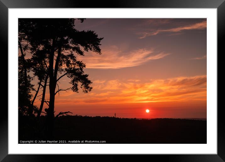 Sunset at the Devils Punchbowl Framed Mounted Print by Julian Paynter