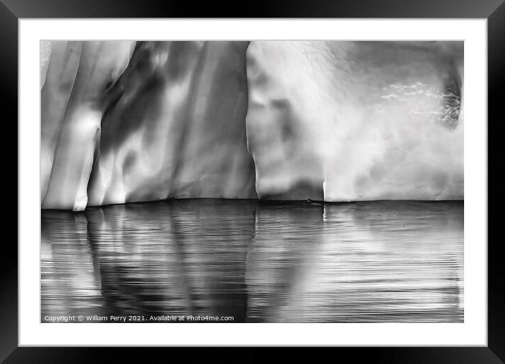 Iceberg Reflection Paradise Bay Skintorp Cove Antarctica Framed Mounted Print by William Perry