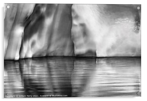 Iceberg Reflection Paradise Bay Skintorp Cove Antarctica Acrylic by William Perry