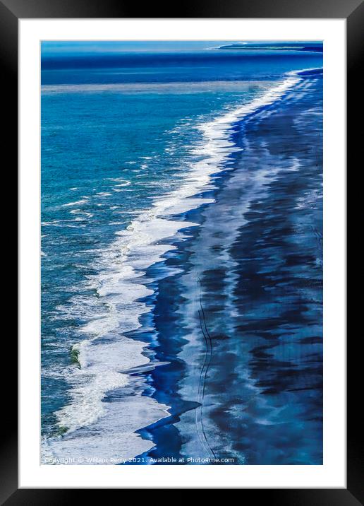 Reynisfjara Black Sand Beach Iceland Framed Mounted Print by William Perry
