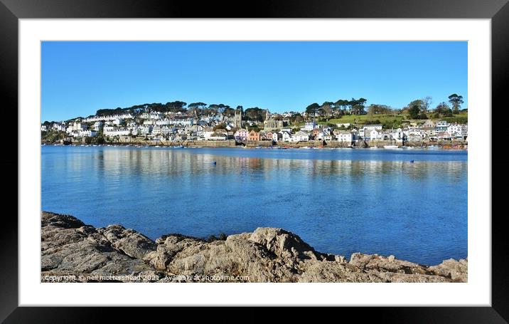 Fowey Reflections, Cornwall. Framed Mounted Print by Neil Mottershead