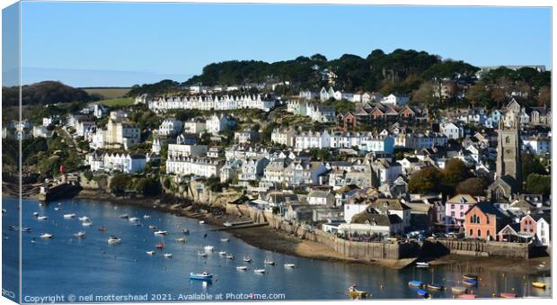 Fowey From The Hall Walk. Canvas Print by Neil Mottershead