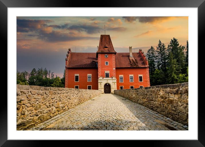 Cervena Lhota castle . Czech Republic. Framed Mounted Print by Sergey Fedoskin
