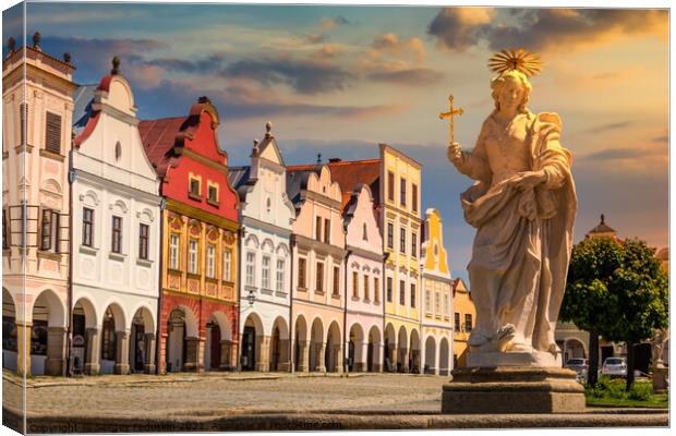 Main square of Telc city. Canvas Print by Sergey Fedoskin
