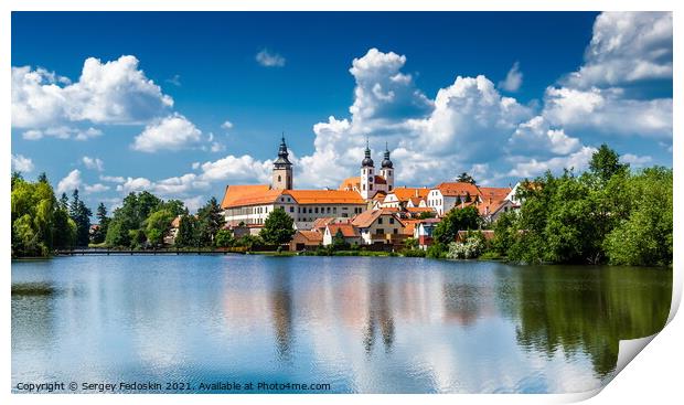 Telc, Czech Republic. Print by Sergey Fedoskin