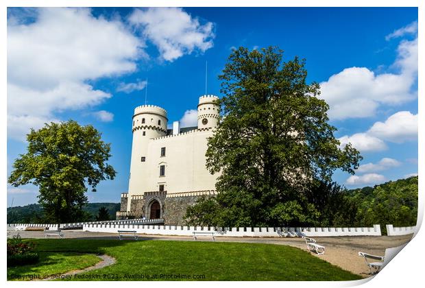 Orlik castle. Print by Sergey Fedoskin