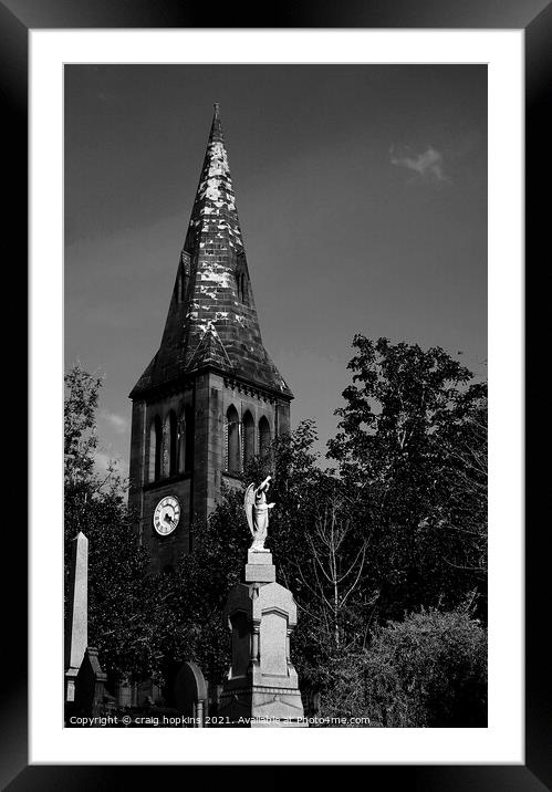 Church tower Framed Mounted Print by craig hopkins