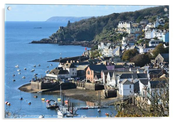 Fowey Town Quay, Cornwall. Acrylic by Neil Mottershead