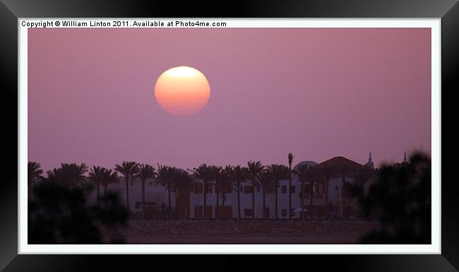sunrise in Egypt Framed Print by William Linton