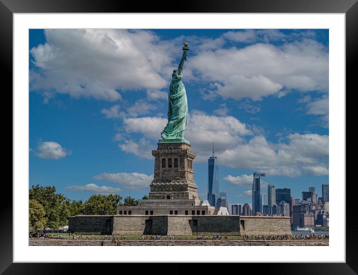 Statue Of Liberty in New York  Framed Mounted Print by Tony Keogh