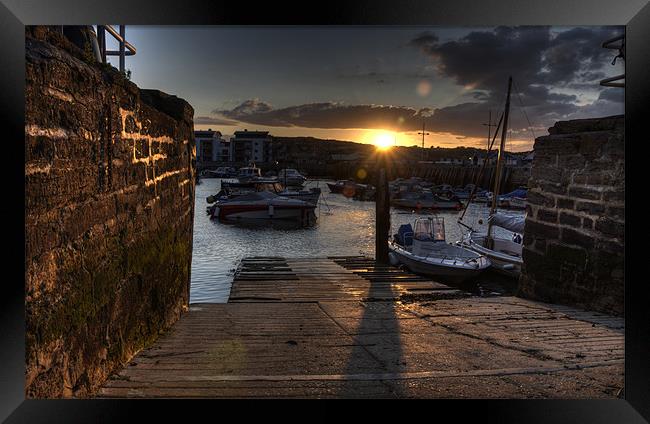 Sunset at West Bay Framed Print by Rob Hawkins