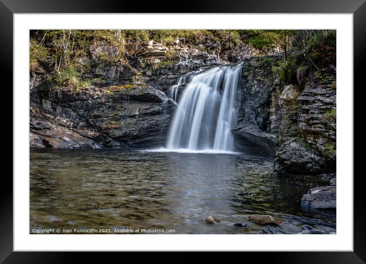 The falls of Falloch Framed Mounted Print by Alan Tunnicliffe