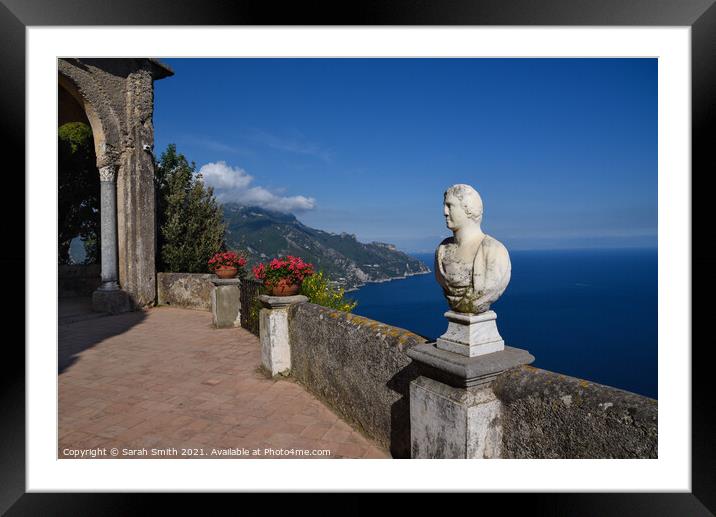 Villa Cimbrone View  Framed Mounted Print by Sarah Smith