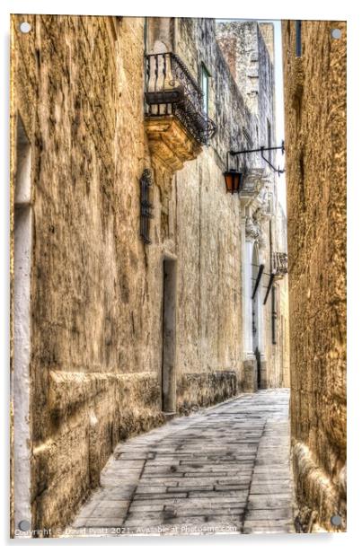 Maltese Streets  Acrylic by David Pyatt