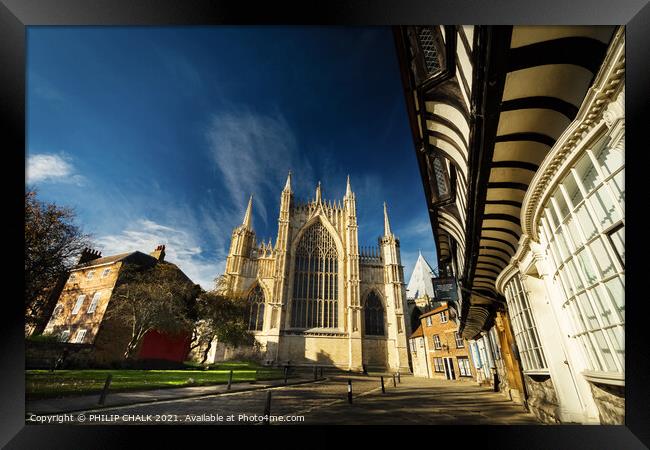 York Minster on a sunny day 58 Framed Print by PHILIP CHALK