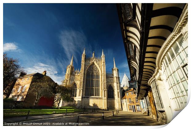 York Minster on a sunny day 58 Print by PHILIP CHALK