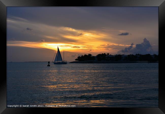 Key West Sunset Framed Print by Sarah Smith