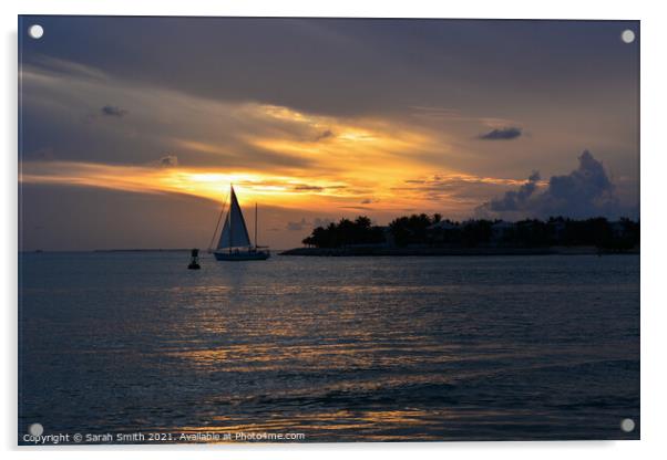 Key West Sunset Acrylic by Sarah Smith