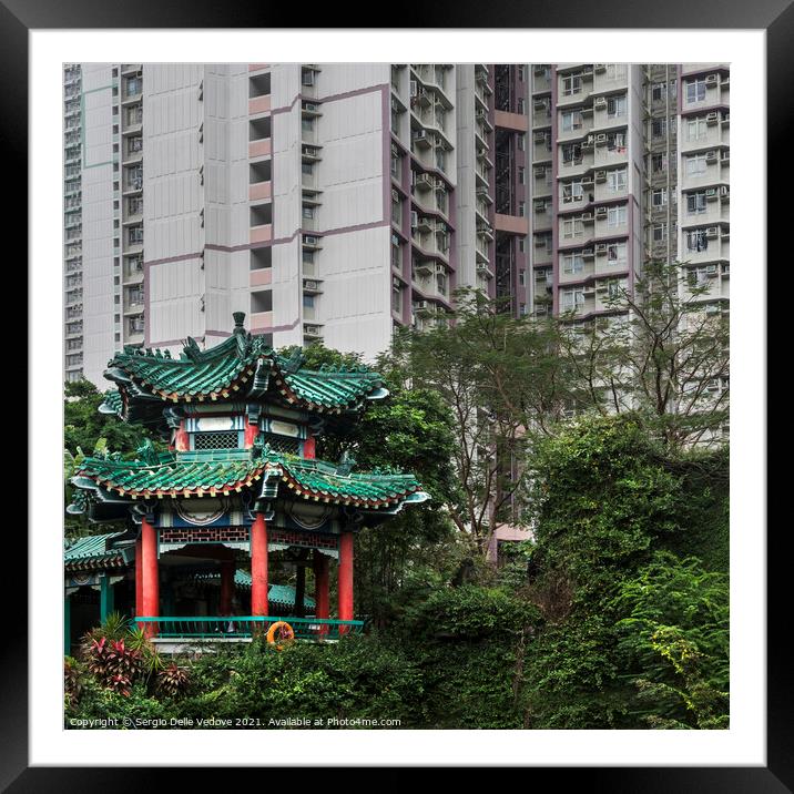 Wong Tai Sin temple in Hong Kong   Framed Mounted Print by Sergio Delle Vedove