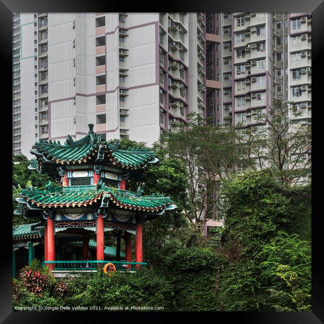Wong Tai Sin temple in Hong Kong   Framed Print by Sergio Delle Vedove