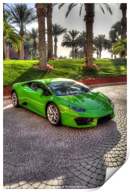 Lamborghini Huracan LP 580-2                 Print by David Pyatt