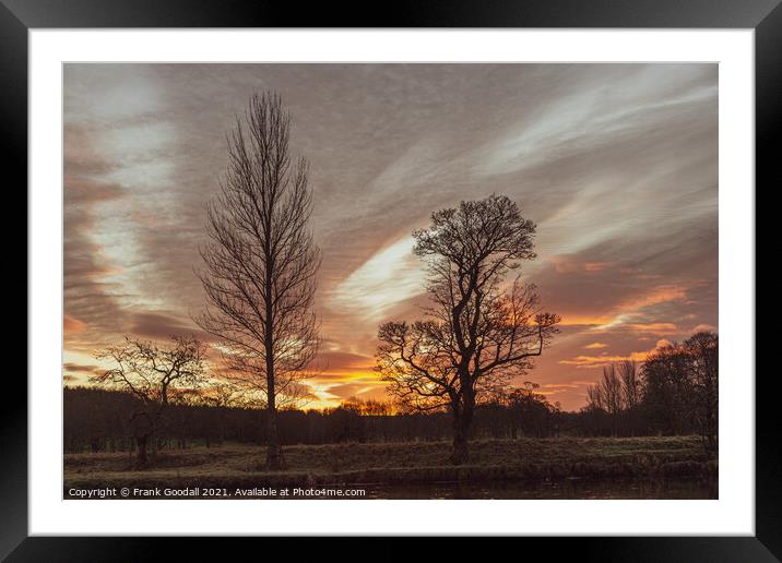 Sunrise Through The Trees Framed Mounted Print by Frank Goodall