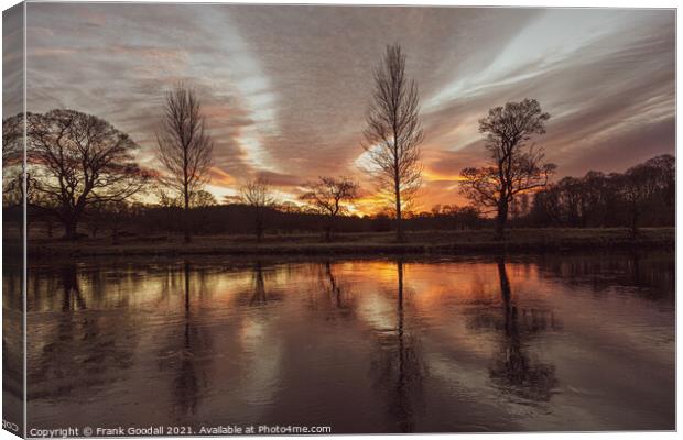 Reflecting on the morning Canvas Print by Frank Goodall