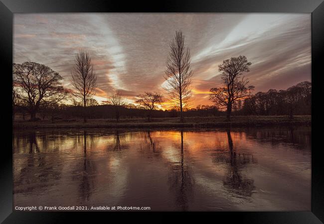 Reflecting on the morning Framed Print by Frank Goodall