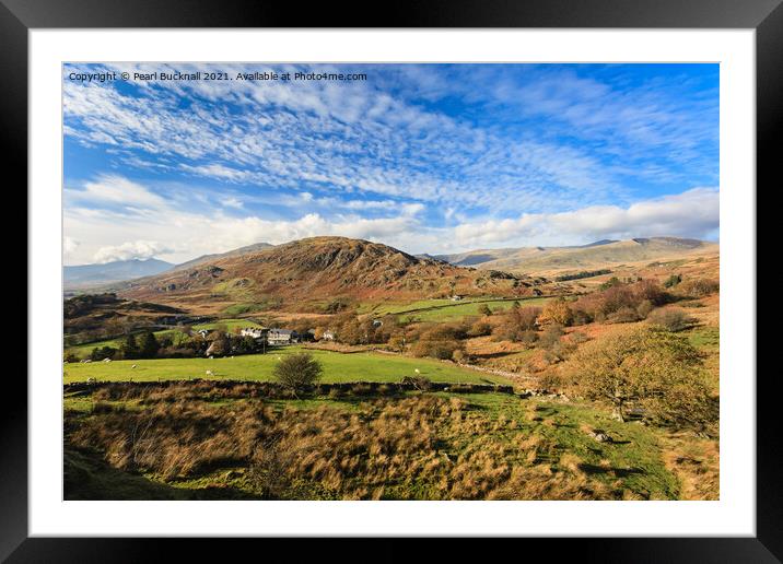 Capel Curig Countryside Snowdonia Framed Mounted Print by Pearl Bucknall